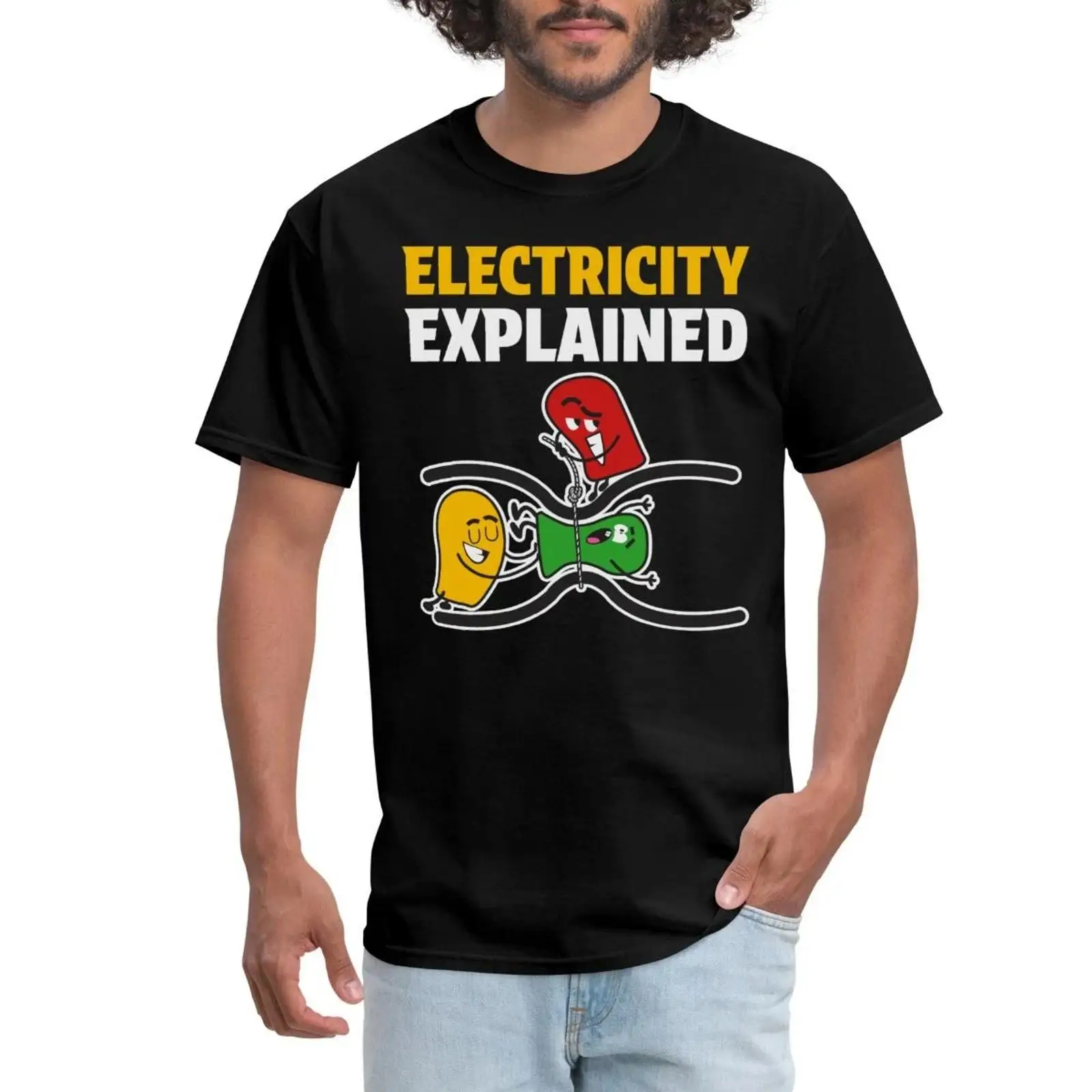 Men'S Fashion Explained - Camiseta masculina com ilustração humorística de