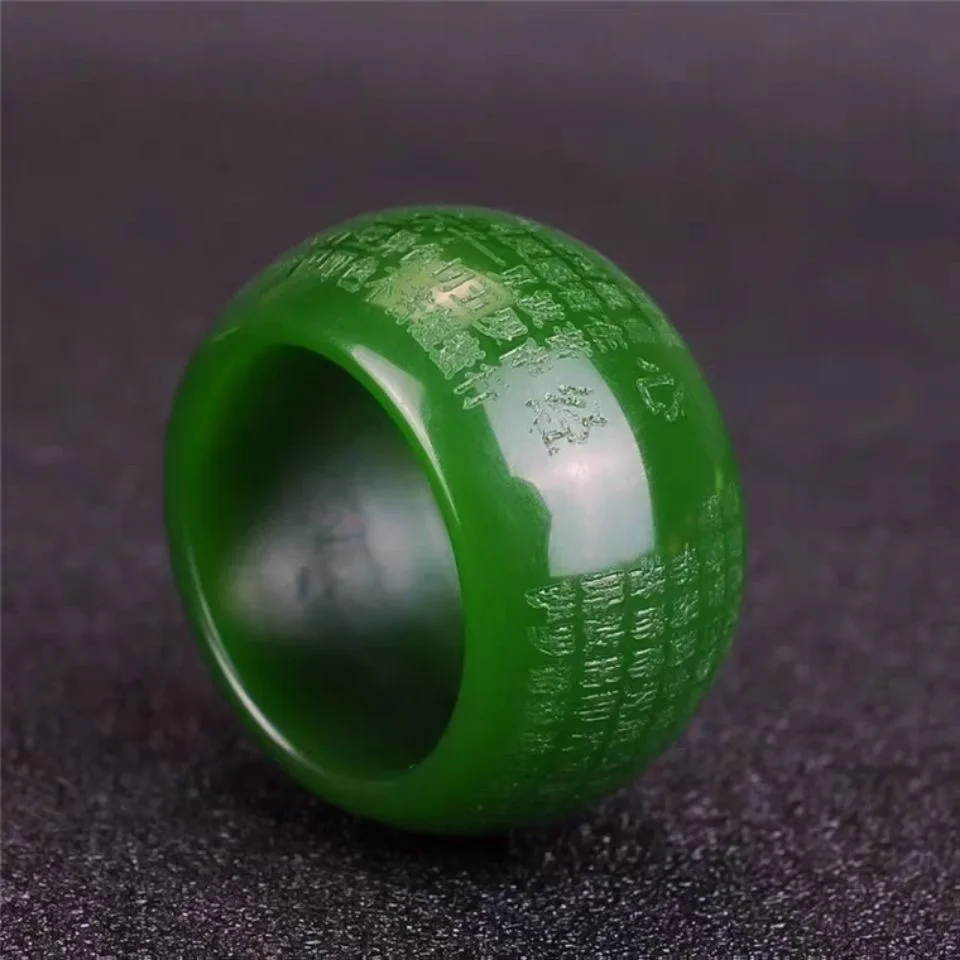 Men'S Fashion Designer - Anel de Jade Verde Natural 22mm,