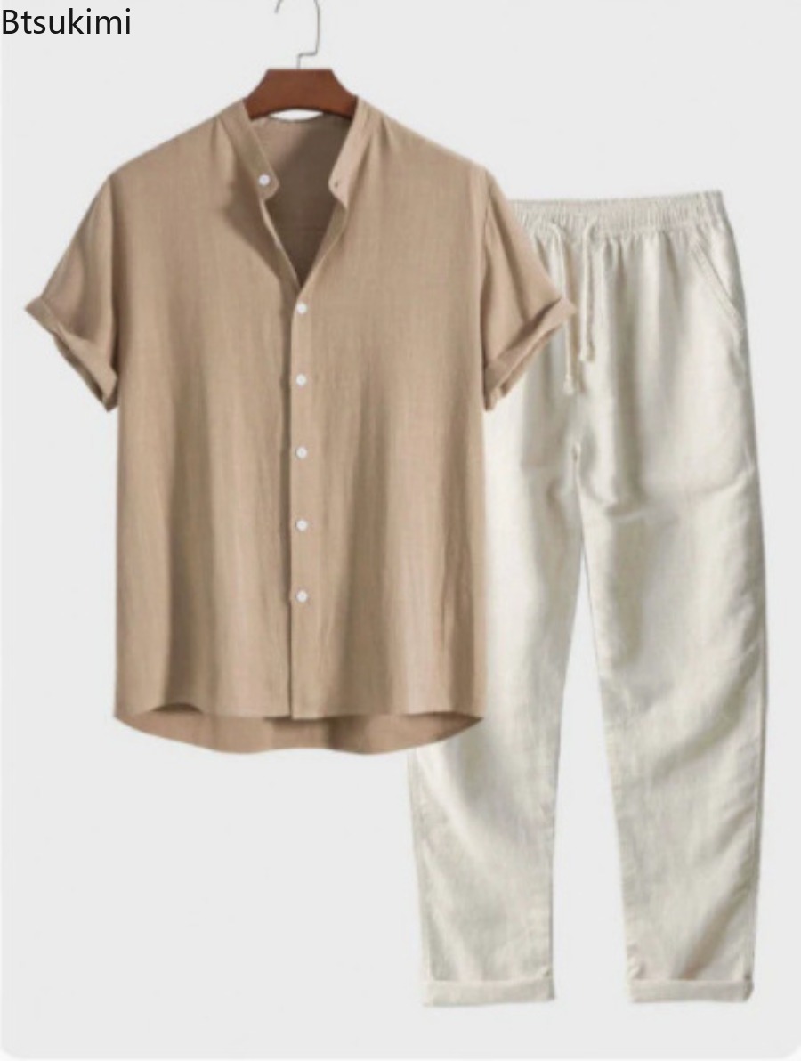 Linen Shirt Summer - Conjunto Masculino de Moda 2026: Camisa