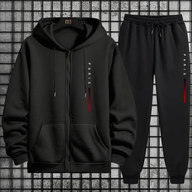 Men'S Fashion Paris 2025 - 2025 novos suéteres com zíper calças
