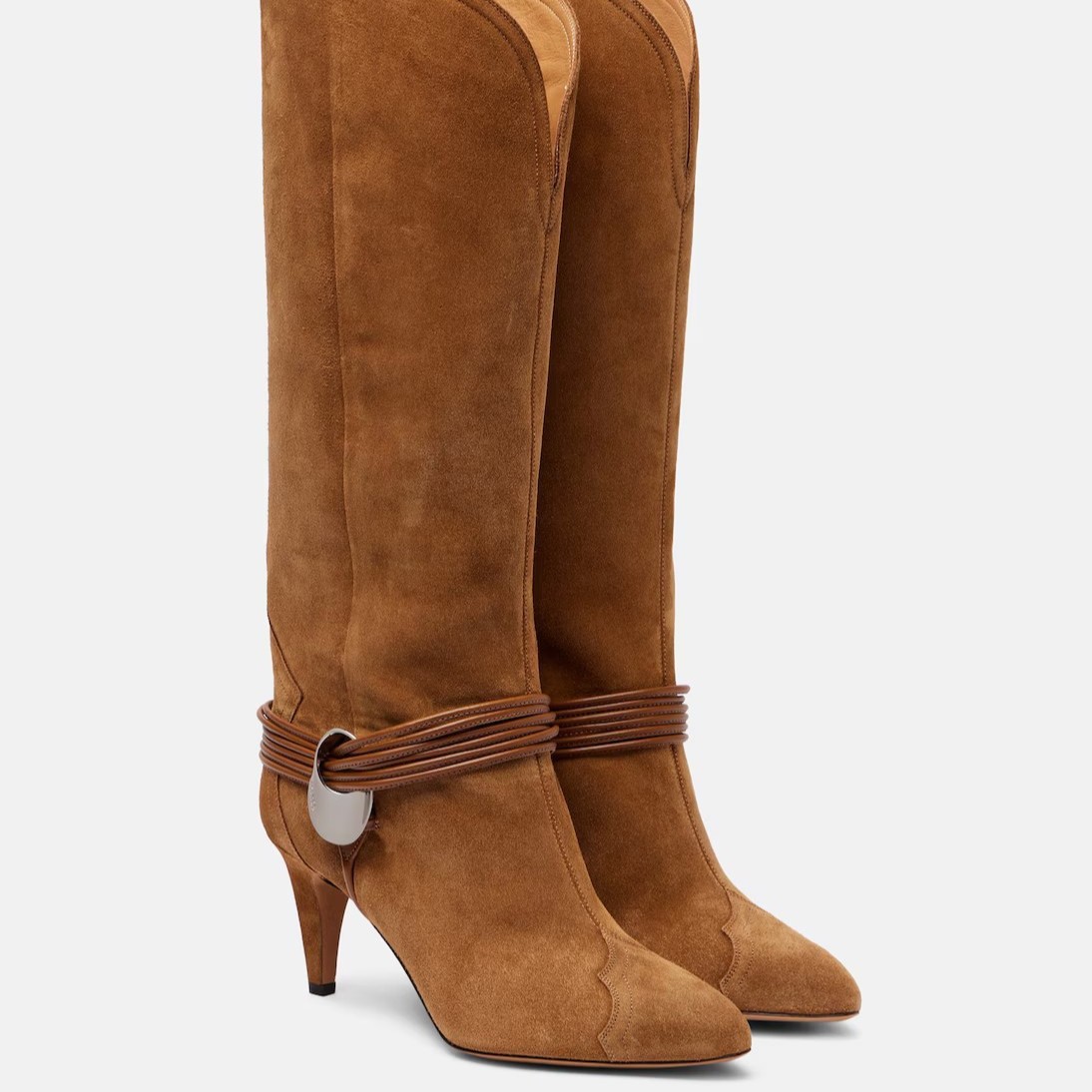 Men Fashion Elegant - Botas femininas de camurça até o