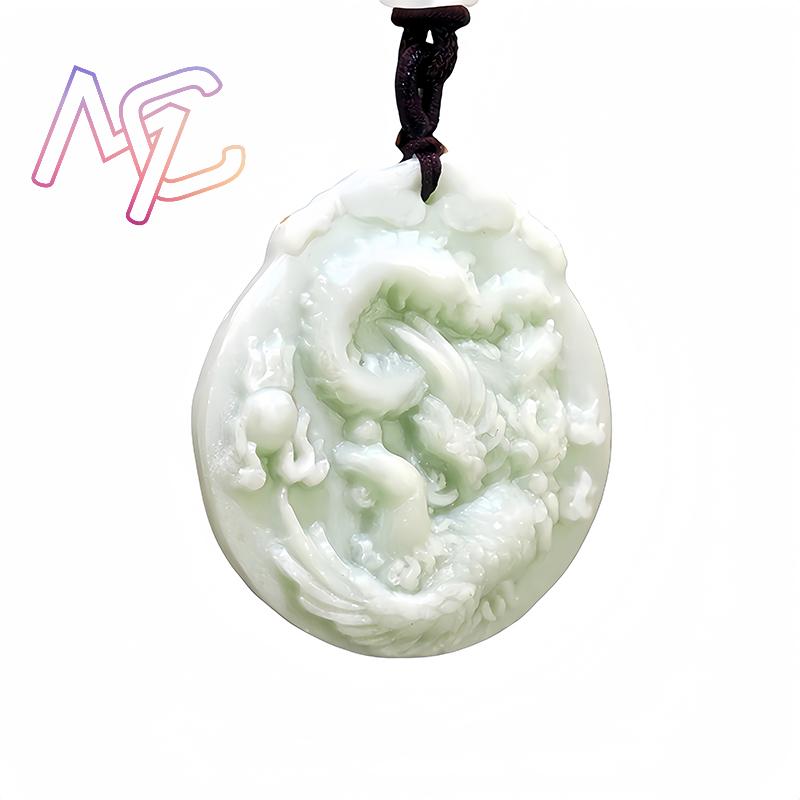 Natural Real Jade Phoenix Cola - Men'S Fashion Designer avaliação e preço