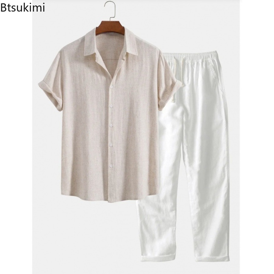 Conjunto Masculino de Moda 202 - Linen Shirt Summer avaliação e preço
