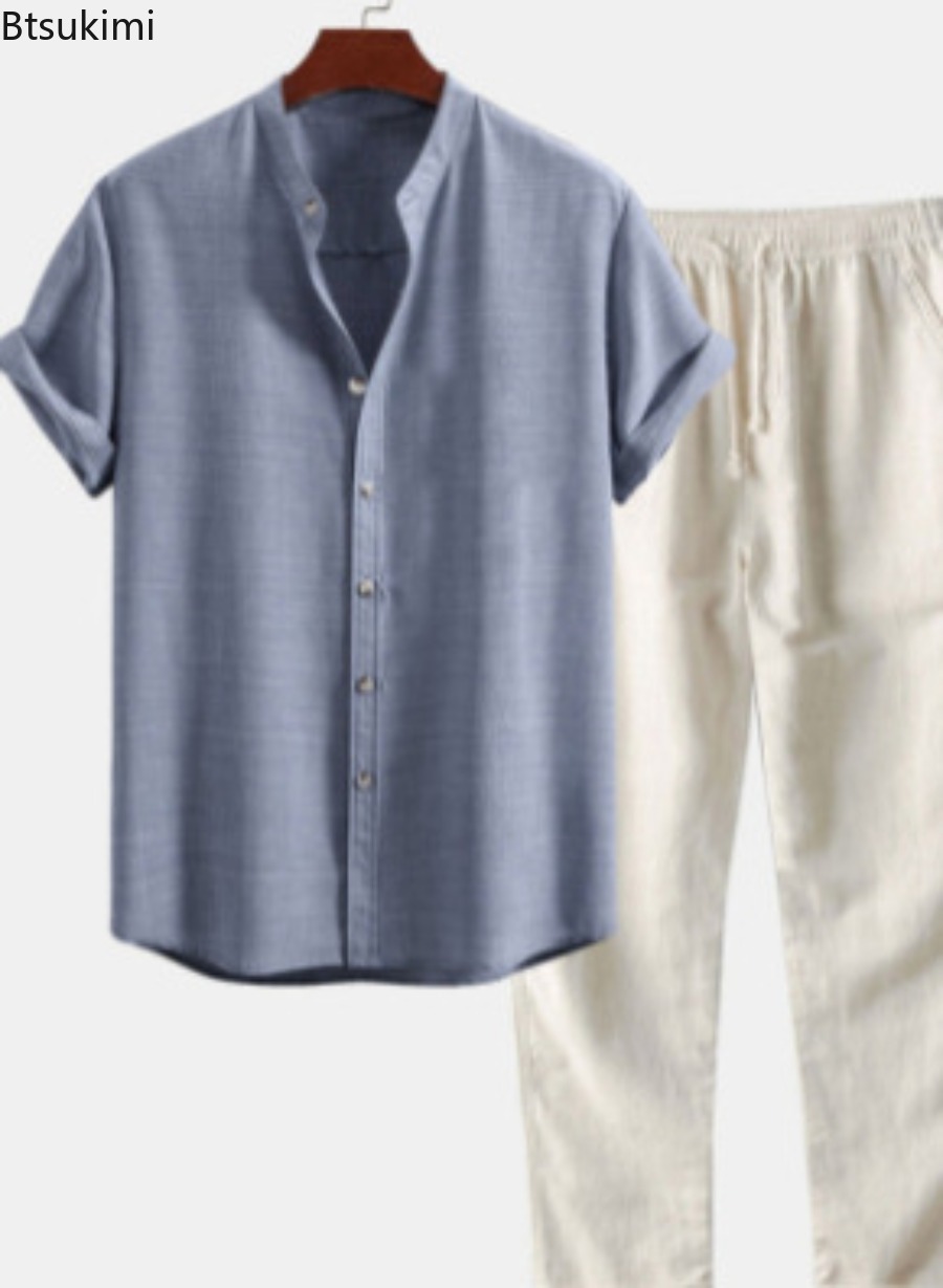 Conjunto Masculino de Moda 202 - Linen Shirt Summer avaliação e preço