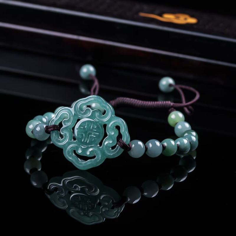 Pulseira de Jadeíta Natural Gr - Men'S Fashion Jewelry Bracelets avaliação e preço