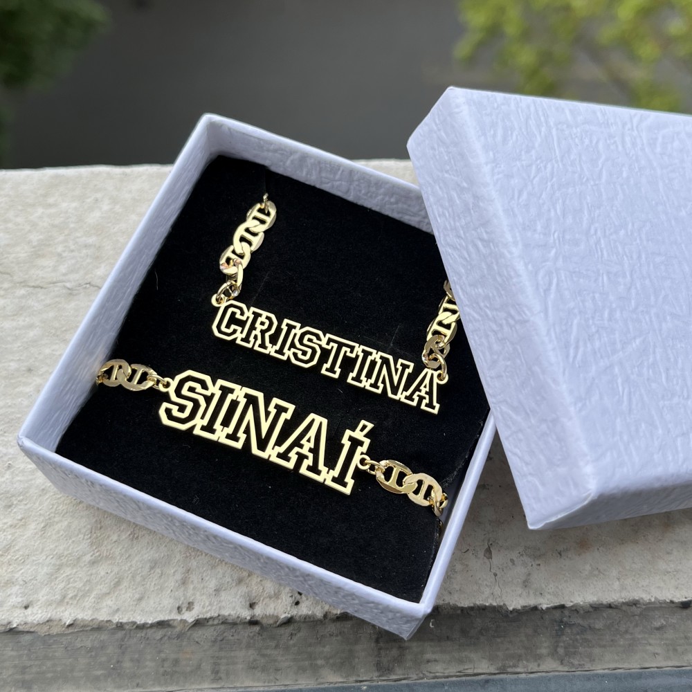 DUOYING-Nome Personalizado Col - Men'S Fashion Jewelry Bracelets avaliação e preço