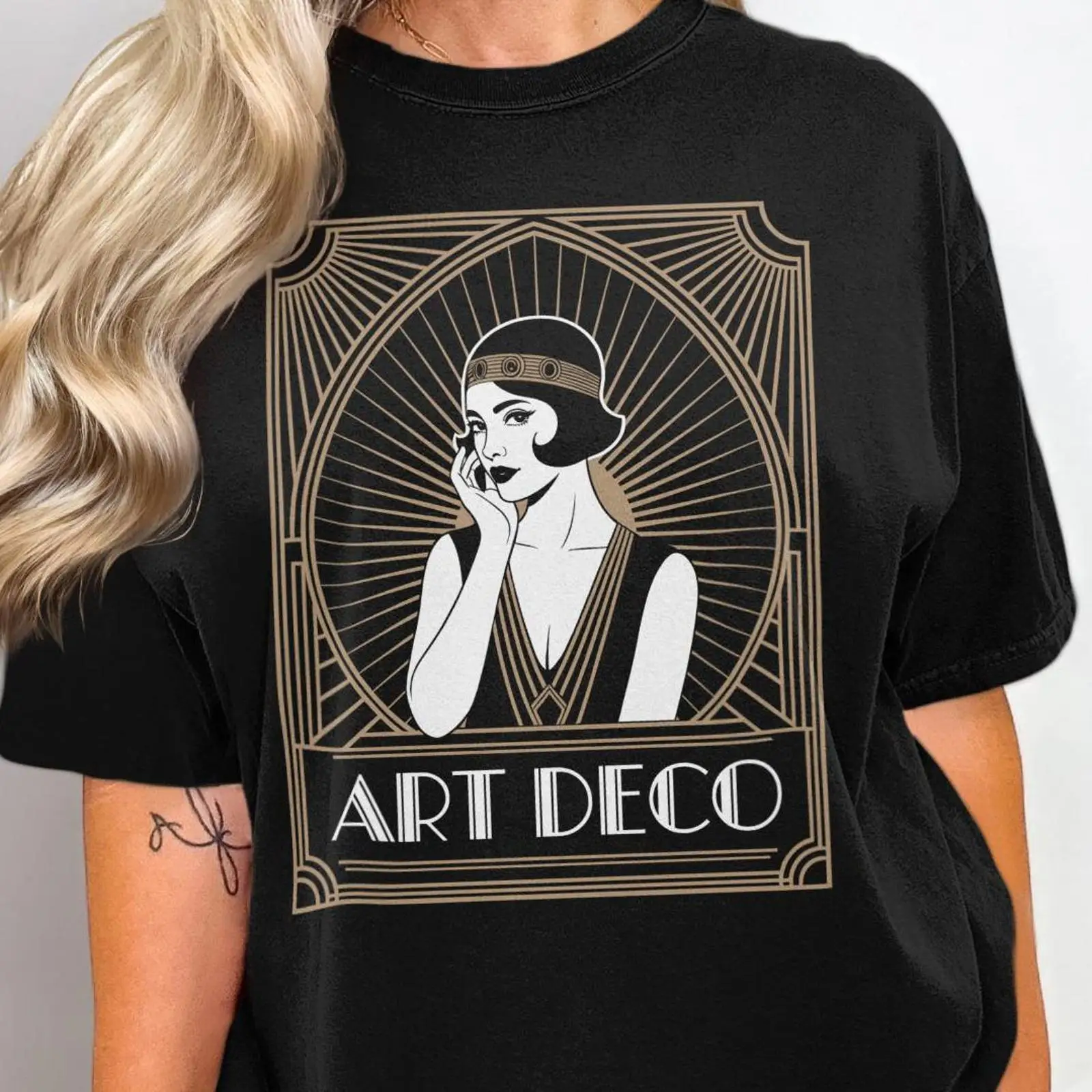 Camiseta Art Deco Flapper Girl - Men'S Fashion Roaring 20S avaliação e preço