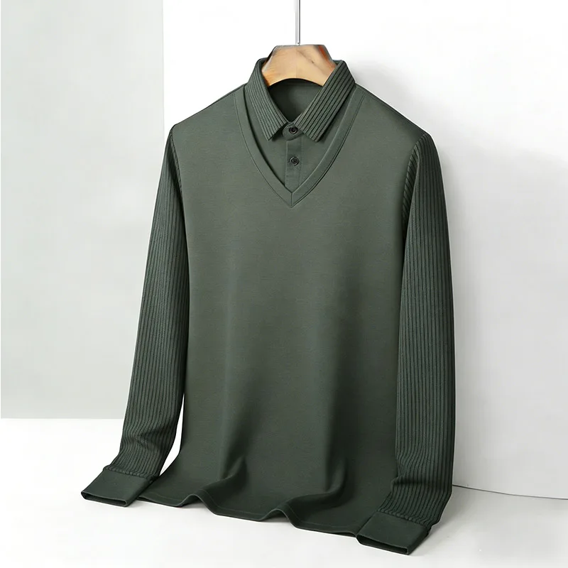 Camisa falsa masculina de duas - Fashion Mens Shirt avaliação e preço