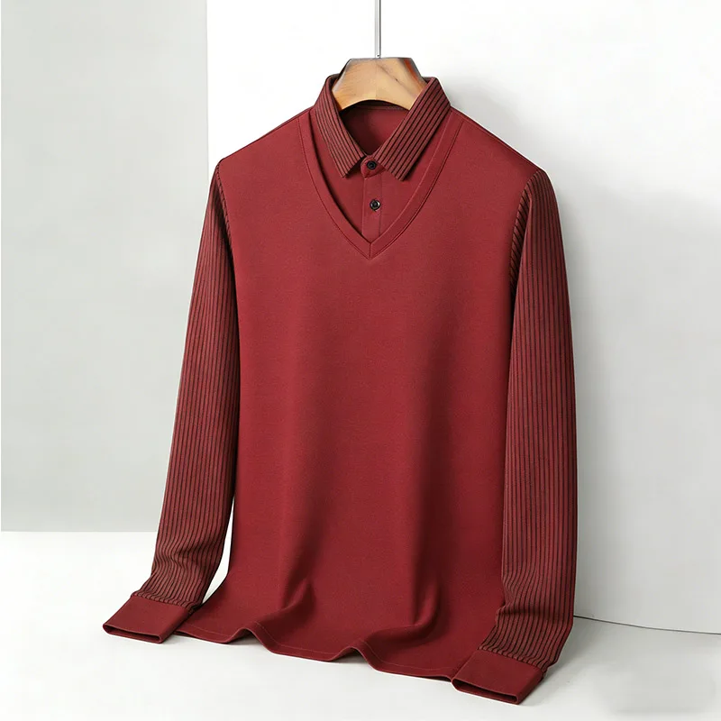Camisa falsa masculina de duas - Fashion Mens Shirt avaliação e preço